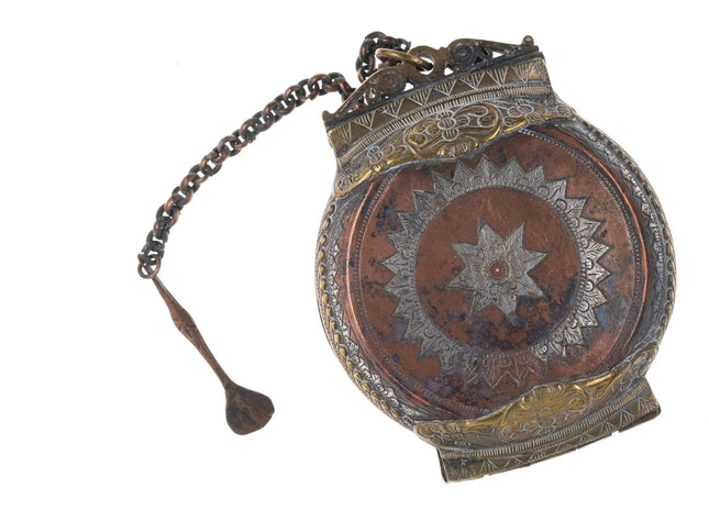 Antique Tibetan Mixed Metals Snuff box - Estate Fresh Austin
