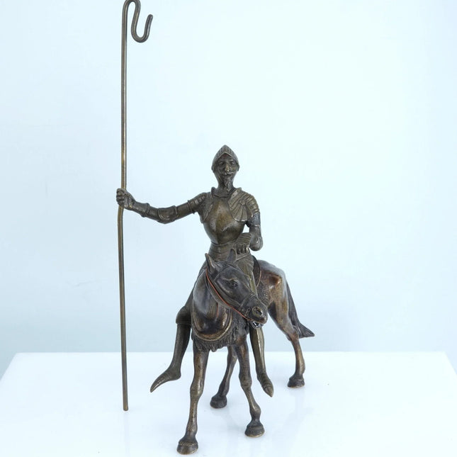 Antique Viennese Bronze Conquistador on a Horse High Detail Miniature - Estate Fresh Austin