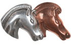 Antonio Pineda (1919-2009) Taxco Mixed metals horse head pin - Estate Fresh Austin