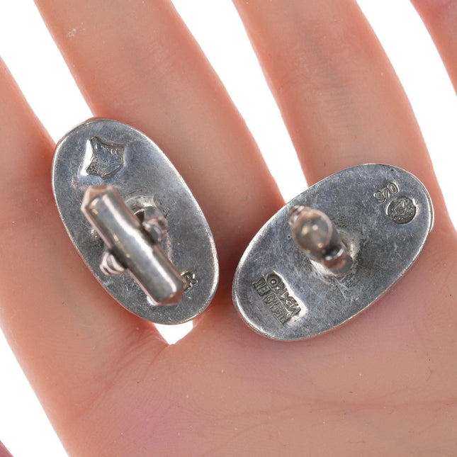Antonio Pineda (1919-2009) Taxco Modernist Sterling Amethyst cufflinks - Estate Fresh Austin