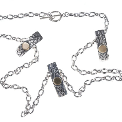 AR Joyeros 14k/950 silver earrings pendant and necklace set - Estate Fresh Austin