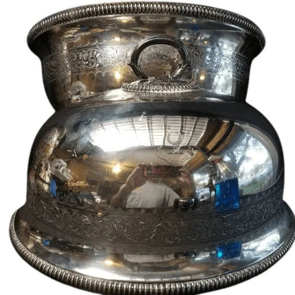 Armorial Silver Mitchell Crest Deo Favente Silverplate Wall Sconces made from an - Estate Fresh Austin