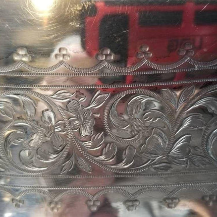 Armorial Silver Mitchell Crest Deo Favente Silverplate Wall Sconces made from an - Estate Fresh Austin