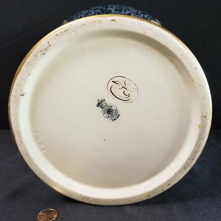 Art Nouveau Doulton Burslem Banquet Oil Lamp Earthenware Very Unusual c.1900 - Estate Fresh Austin