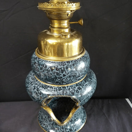 Art Nouveau Doulton Burslem Banquet Oil Lamp Earthenware Very Unusual c.1900 - Estate Fresh Austin