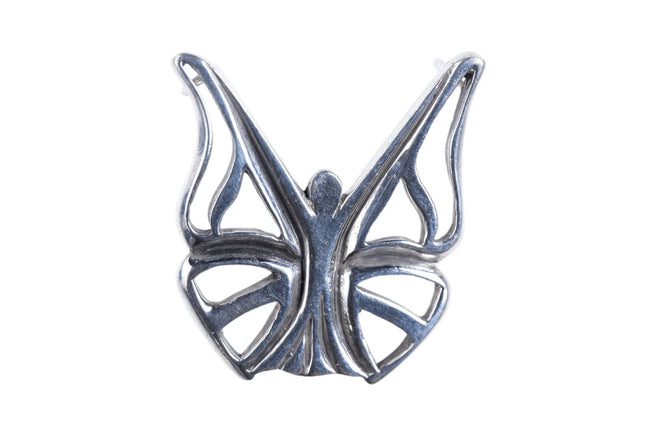 Artisan Sterling silver butterfly pendant - Estate Fresh Austin