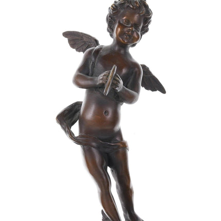 Auguste Moreau (1834 – 1917) French Bronze sculpture putti with cymbals - Estate Fresh Austin