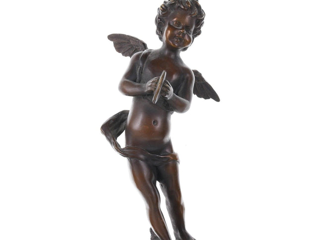 Auguste Moreau (1834 – 1917) French Bronze sculpture putti with cymbals - Estate Fresh Austin