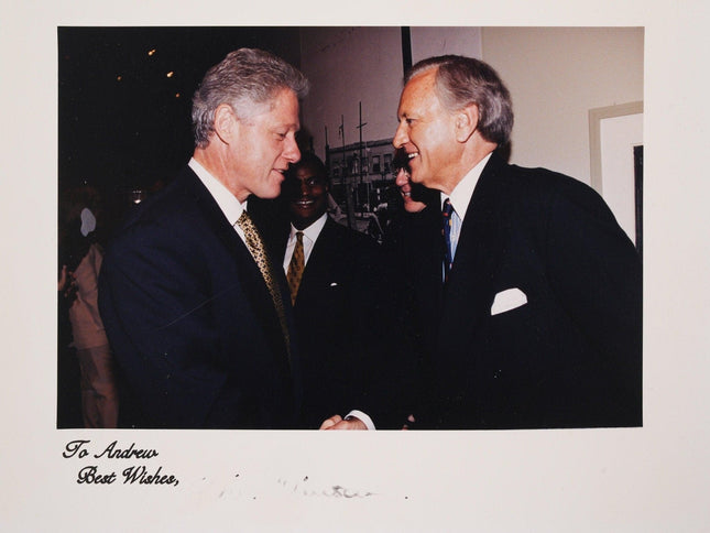 Autographed President Bill Clinton Photo with/to Andrew Sharp Peacock - Estate Fresh Austin