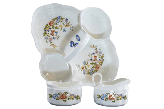 Aynsley Cottage Garden Strawberry Basket Creamer and Sugar - Estate Fresh Austin