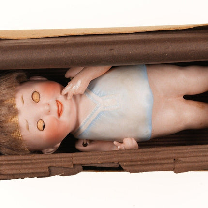 Baby Bud Googleye German Porcelain Doll in original box - Estate Fresh Austin