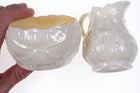Belleek Black Mark Lotus creamer and sugar - Estate Fresh Austin