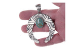 Benny Ramone Sterling Silver and Turquoise Mountain Turquoise Naja Pendant - Estate Fresh Austin