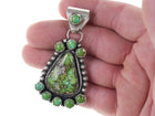 Betty Tom Navajo Sterling turquoise cluster pendant - Estate Fresh Austin