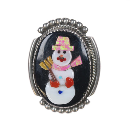 Bev Etsate Zuni Sterling snowman pendant/pin - Estate Fresh Austin