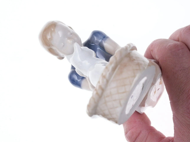 Bing and Grondahl Girl with cat figure - Estate Fresh Austin