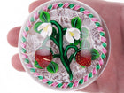 Bob Banford Strawberries with blooms lampwork paperweight - Estate Fresh Austin