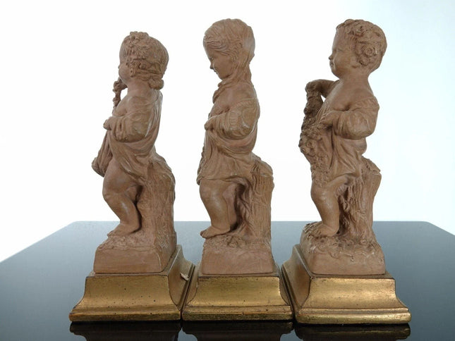 Borghese Terracotta Cherubs set of 3 - Estate Fresh Austin