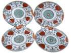 Buddha's Necklace pattern Famille rose saucers (4) - Estate Fresh Austin