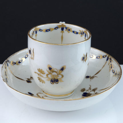 c1785 Royal Worcester Flight period Cup and Saucer - Estate Fresh Austin