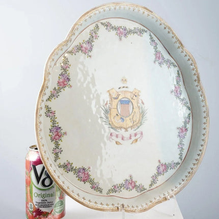 c1790 Chinese Export for American Market 13 Star flag tray - Estate Fresh Austin