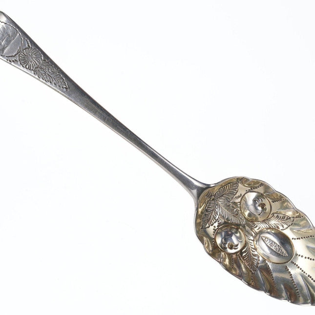 c1799 Richard Crossley Georgian Sterling silver Berry Spoon - Estate Fresh Austin