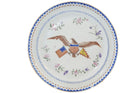 c1800 Chinese Export for American Market Patriotic plate with Great seal and Chi - Estate Fresh Austin