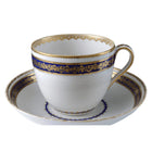 c1800 Crown Derby Puce mark Cup and saucer cobalt and gold hand painted - Estate Fresh Austin