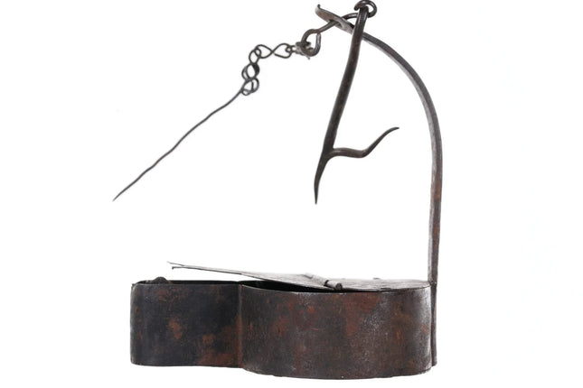 c1800 Hand Forged colonial betty lamp - Estate Fresh Austin