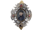 c1800 Portrait Miniature of Swiss/Prussian Soldier in Gilt silver filigree frame - Estate Fresh Austin