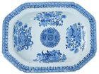 c1820 Antique Chinese Blue underglaze decorated Fitzhugh porcelain large oval se - Estate Fresh Austin