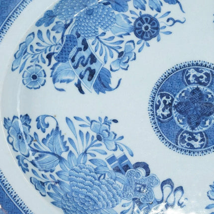 c1820 Antique Chinese Fitzhugh Blue underglaze decorated porcelain platter - Estate Fresh Austin