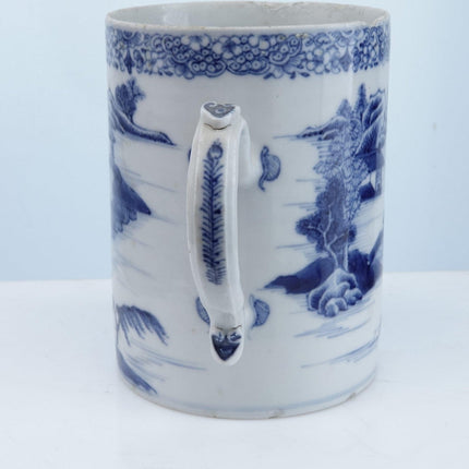 c1820 Blue and White Chinese Tankard - Estate Fresh Austin