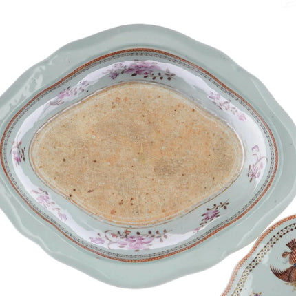 c1820 Chinese Export porcelain US American Market Patriotic Eagle covered bowl - Estate Fresh Austin