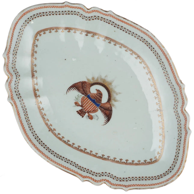 c1820 Chinese Export porcelain US American Market Patriotic Eagle footed bowl - Estate Fresh Austin
