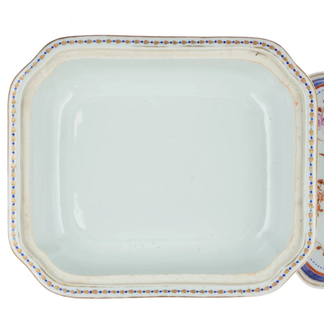 c1820 Chinese Export porcelain US American Market Patriotic Eagle serving covered vegetable - Estate Fresh Austin