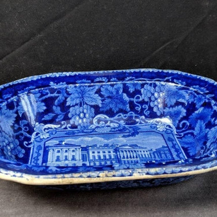 c1820 Dark Blue Historical Staffordshire Enoch Wood London Views Clarence Terrac - Estate Fresh Austin