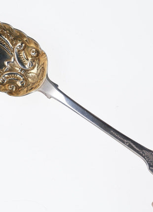 c1825 Ornate British sterling Berry serving spoon - Estate Fresh Austin