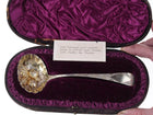c1826 William Trayes Sterling Berry Spoon with Wood fitted case - Estate Fresh Austin