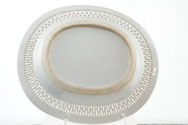 c1840 Chinese Export reticulated platter - Estate Fresh Austin