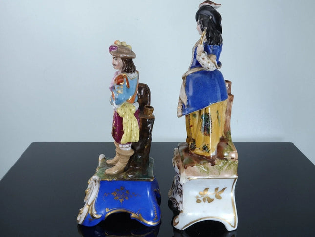 c1840 French Old Paris Porcelain Scent Bottles - Estate Fresh Austin