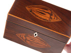 c1840 Marquetry Conch shell Inlaid Walnut tea caddy - Estate Fresh Austin