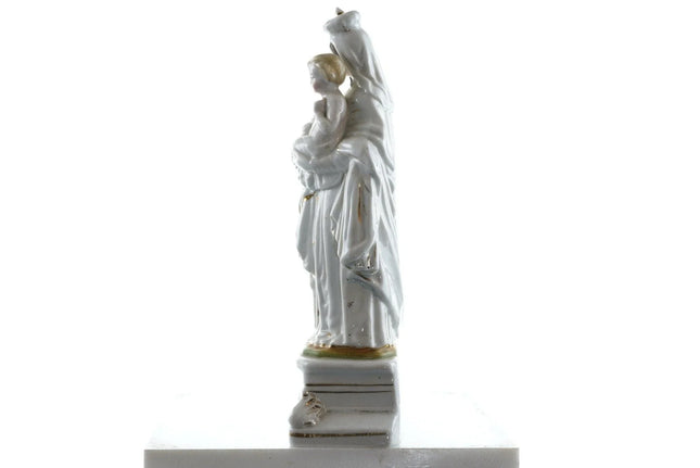 c1840 Old Paris Porcelain Madonna and Child figure - Estate Fresh Austin