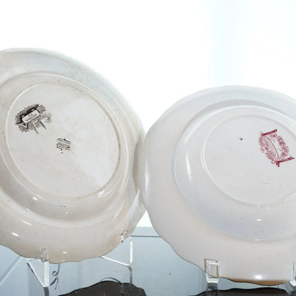 c1840 Orientalist Transferware Arabic Scenes Adams Palestine soup plate and w - Estate Fresh Austin