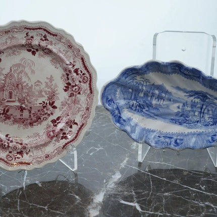 c1840 Orientalist Transferware Arabic/Asian Scenes collection Siam, Asiatic View - Estate Fresh Austin