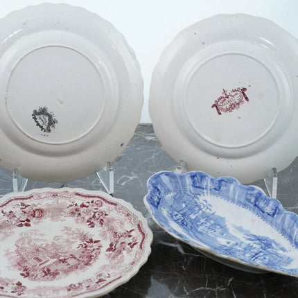 c1840 Orientalist Transferware Arabic/Asian Scenes collection Siam, Asiatic View - Estate Fresh Austin