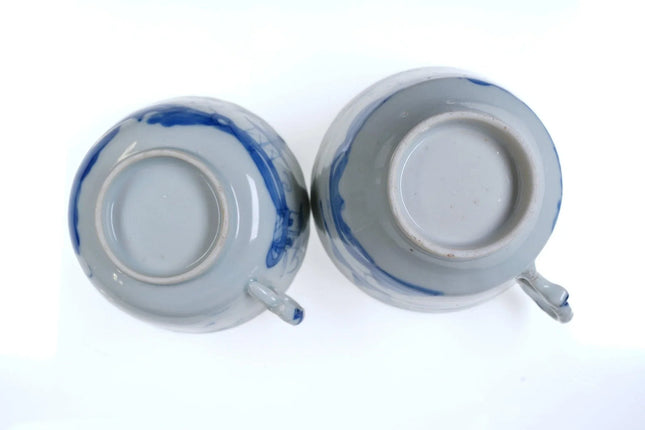 c1850 Antique Chinese Canton Jumbo cups - Estate Fresh Austin