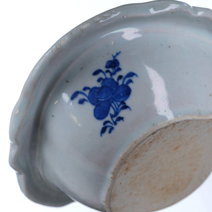 c1850 Chinese Canton Blue and White Covered Vegetable Dish with Lid - Estate Fresh Austin