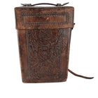 c1850 Henry Folscroft Montrose Colorado Leather Whisky/Wine bottle Holder Old We - Estate Fresh Austin