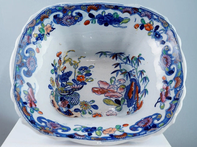 c1850 Large Masons Ironstone Centerpiece Planter - Estate Fresh Austin